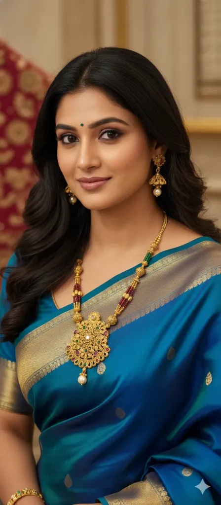 Premium quality chain with pearls, kempu stone and beads