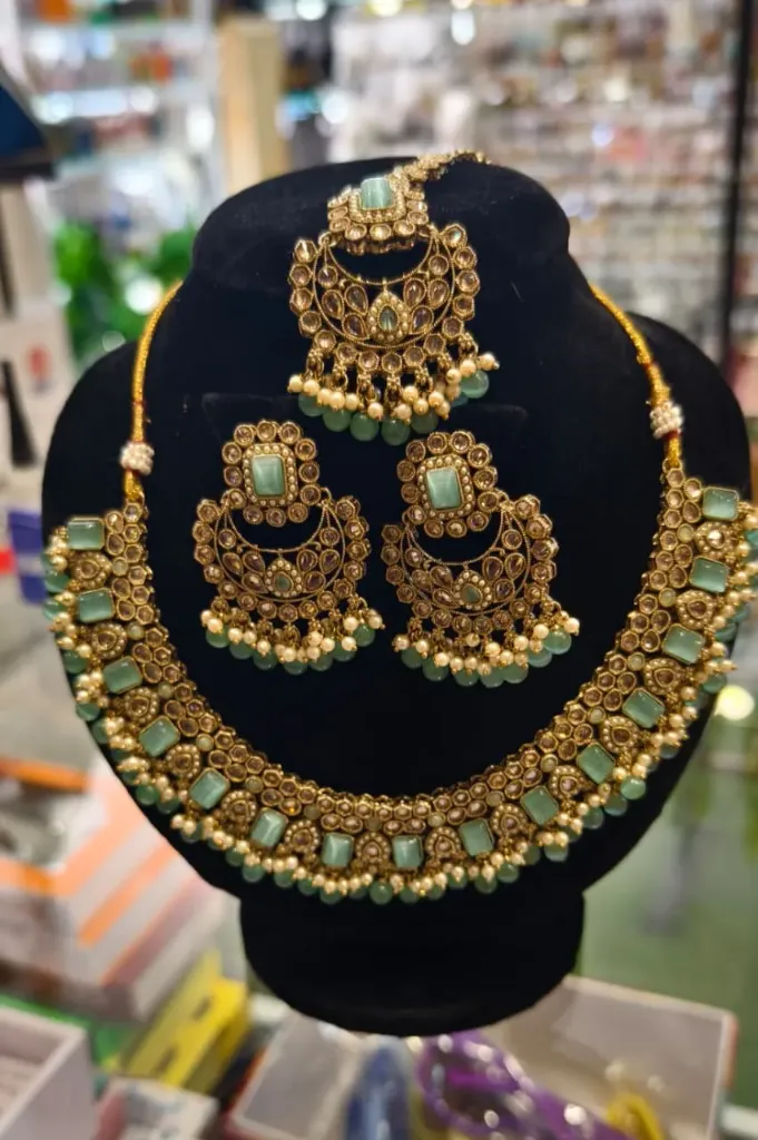 Kundan and AD stones necklace